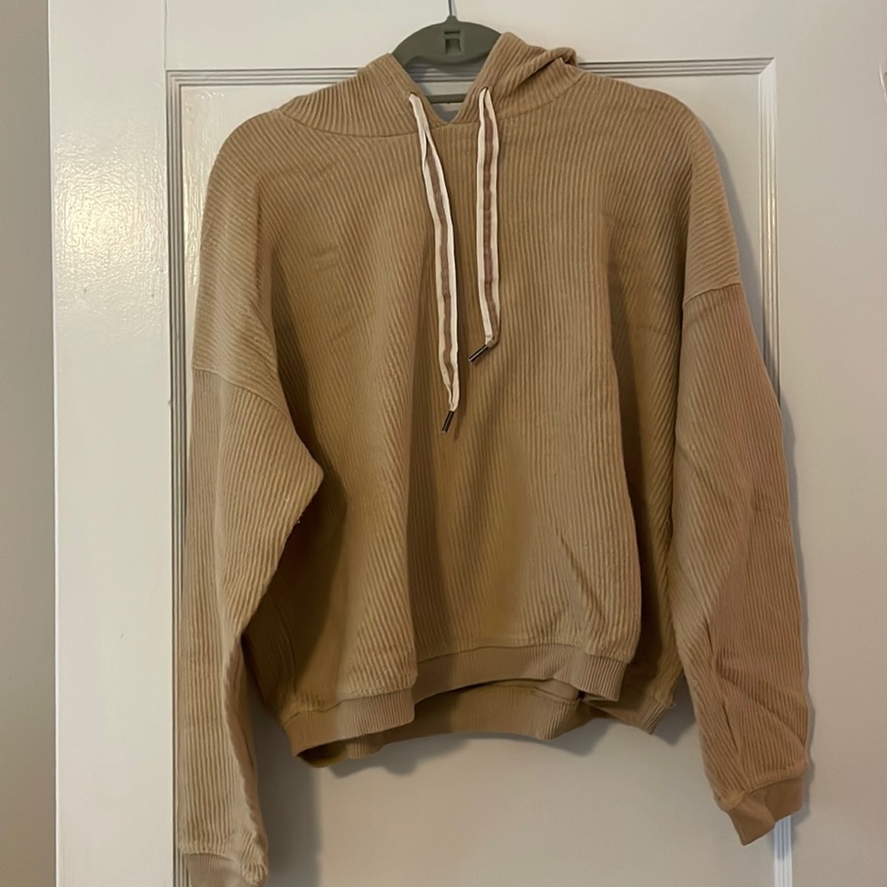 Golden colored women’s aerie sweatshirt